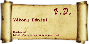 Vékony Dániel névjegykártya