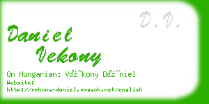 daniel vekony business card